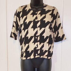 ISAAC MIZRAHI - Houndstooth Cardigan